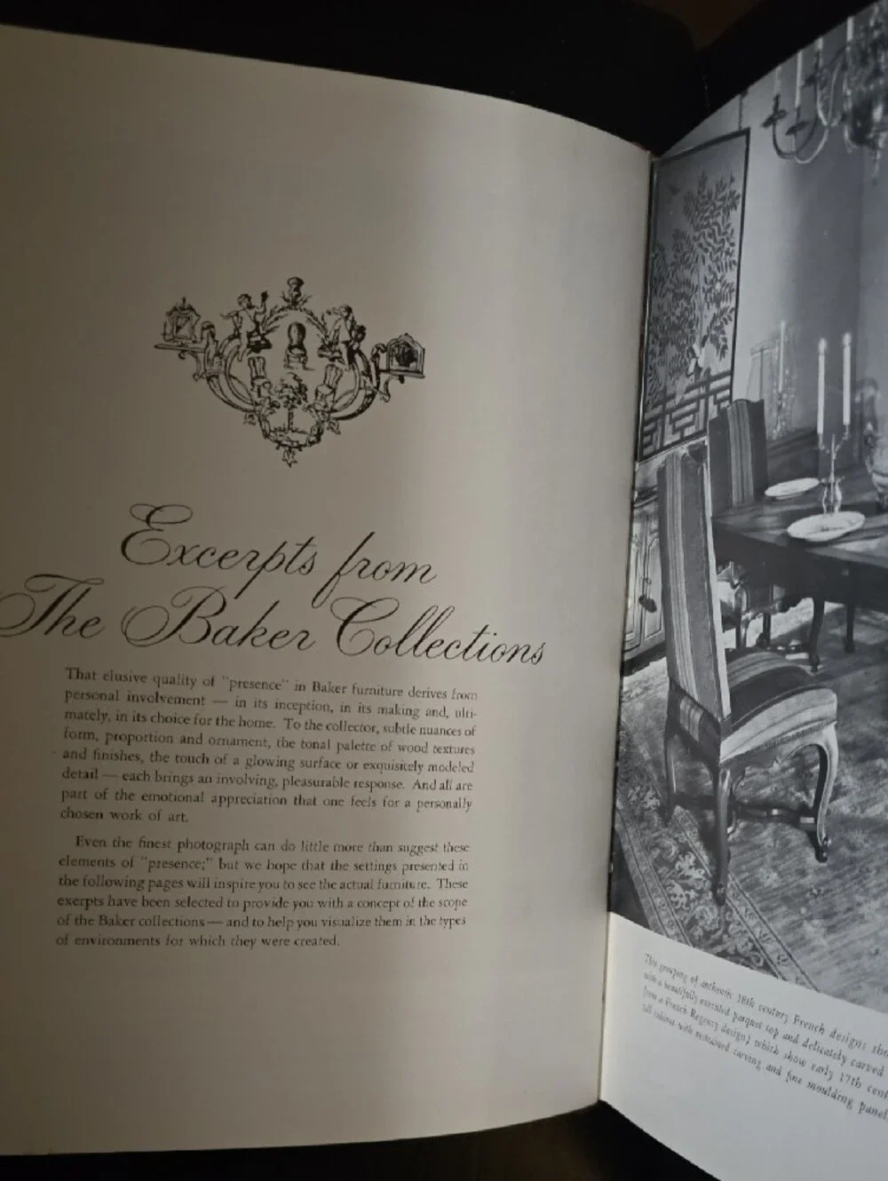 Baker Furniture Co Red Hardcover Furniture Book with Gold Lettering